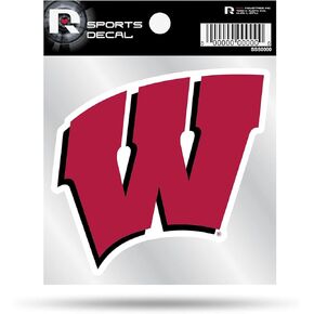 Rico Industries NCAA Wisconsin Badgers 4"x4" Small Style Decal
