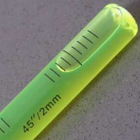 Replacement Level Glass Vial, Spirit Bubble Level, no nib, Accurate, Green, 70mm x 11mm, 2-3/4" x 7/16"