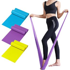 Resistance Bands Set of 3 Elastic Exercise Bands, Workout Band for Physical Therapy, Recovery, Yoga, Pilates, Strength Training