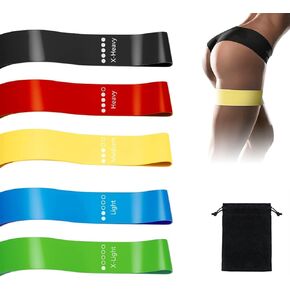 Exercise Bands Fitness Resistance Bands Loop Set of 5 Bands excesise Bands Yoga Bands for Healthy Gifts