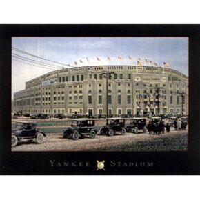 Yankee Stadium by Darryl Vlasak 24x32 Poster, Vintage Yankee Stadium Print, Classic Yankee Stadium, Old Fashion, vintage Cars, New York, Baseball Field, Vintage Baseball Field Print, Amazing Vintage Art, Sports Memorabilia