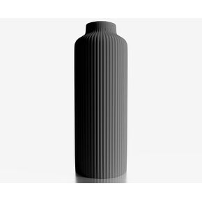 Ceramic Vase Charcoal Black Matte, Home Decor Living Room, Halloween Decor, Black Shelf Decor, Patio, Outdoor & Fall Wedding Decor for Artificial Flowers & Bouquet, (Small)