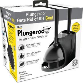 Sink Plunger, Powerful Mini Plunger with Short Handle, Easy-to-Use Unclogging Tool for Bathroom Drains, Shower, Bath, and Sink (6.1 x 4.2 x 2.9 Inch) (Black)