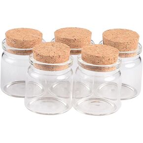 20ml Glass Jars Bottles with Cork 37x40x27mm for Wedding Holiday Decoration 12pcs/lot (12, 20ml-37x40x27mm)