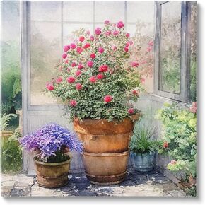Stupell Industries Summer Greenhouse Garden Blooms Canvas Wall Art, Design by Alpenglow Workshop