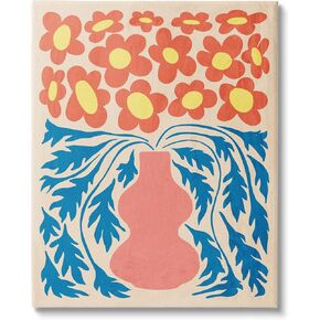 Stupell Industries Retro Flower Pattern Vase Canvas Wall Art, Design by Ziwei Li