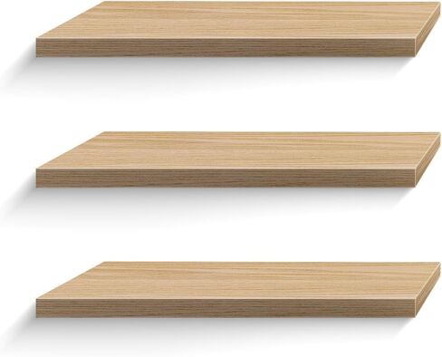 Floating Shelves for Wall - Set of 3 Wood Wall Shelves for Bedroom,Living Room,Bathroom Kitchen Storage,16" White Shelf for Wall Decor in Saudi Arabia