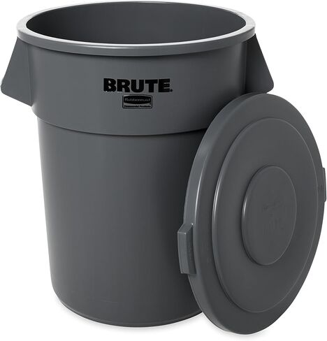 Rubbermaid Commercial FG265400GRAY BRUTE Heavy-Duty Round Waste/Utility Container, 55-gallon Lid ONLY, Gray in Saudi Arabia