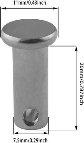 Clevis Pins JianLing 10pcs 8mm x 20mm 304 Stainless Steel Single Hole Clevis Pins Securing Fasteners for Retaining U Clips in Saudi Arabia