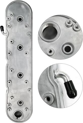 Black Finned Aluminum Valve Covers w/Coil Mounts & Cover Compatible with LS1 LS2 LS3 LS6 LS7 Chevy Small Block V8 293 325 364 376 427 in Saudi Arabia