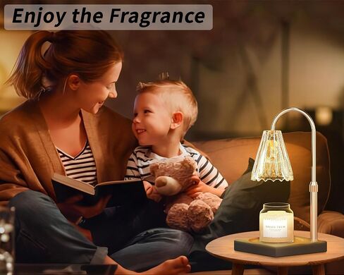 Candle Warmer Lamp, Electric Candle Lamp Warmer with Timer, Dimmable Candle Warmer Lamp for Jar Candles with 2 Bulbs, Height Adjustable Electric Melter, Home Decor and Gift for Mom in Saudi Arabia