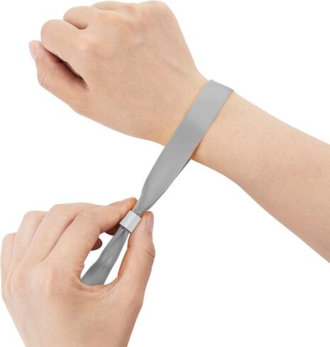 100 Pack Cloth Event Wristband,Color Wristbands Without Logo Resistant, Suitable for Lightweight Concert Wrist Strap for Activities, Parties (Color : White) in Saudi Arabia