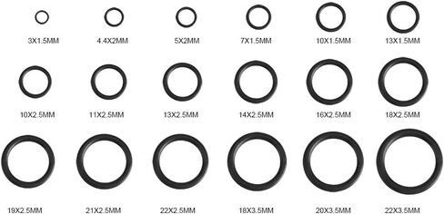 279Pcs/Kit 18 Sizes Metric Rubber O-Ring Assortment Kit Hydraulic Plumbing Gaskets Seal Set in Saudi Arabia