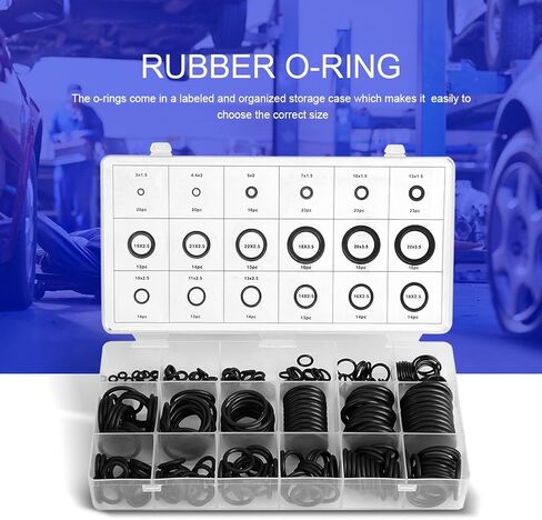 279Pcs/Kit 18 Sizes Metric Rubber O-Ring Assortment Kit Hydraulic Plumbing Gaskets Seal Set in Saudi Arabia