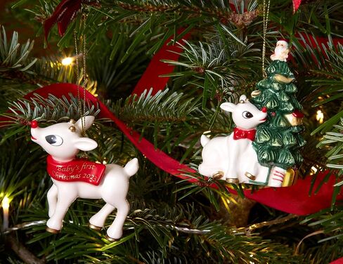 Spode Christmas Tree Rudolph The Red Nosed Reindeer with Spode Tree Ornament | Christmas Ornament 2023 | Holiday Ornament | Christmas Décor for Christmas Tree – 3.5" in Saudi Arabia