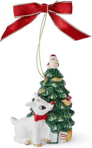 Spode Christmas Tree Rudolph The Red Nosed Reindeer with Spode Tree Ornament | Christmas Ornament 2023 | Holiday Ornament | Christmas Décor for Christmas Tree – 3.5" in Saudi Arabia