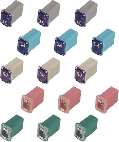 FMM-Fuses-Kit-MCASE-Type، مجموعة صمامات خرطوشة صغيرة للسيارات وسيارات الدفع الرباعي والشاحنات (15 قطعة) in Kuwait
