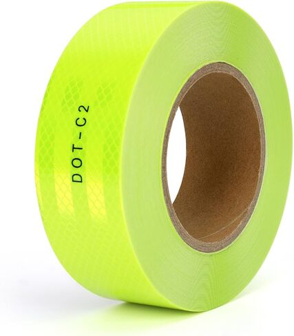 DOT-C2 Saftety Reflective Tape - Outdoor Safety Reflective Warning Tapes Green Safety Caution Reflector Conspuicy(1Roll* 2inx100ft, DOT-C2-GR) in Saudi Arabia