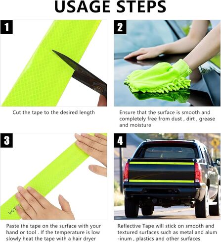 DOT-C2 Saftety Reflective Tape - Outdoor Safety Reflective Warning Tapes Green Safety Caution Reflector Conspuicy(1Roll* 2inx100ft, DOT-C2-GR) in Saudi Arabia