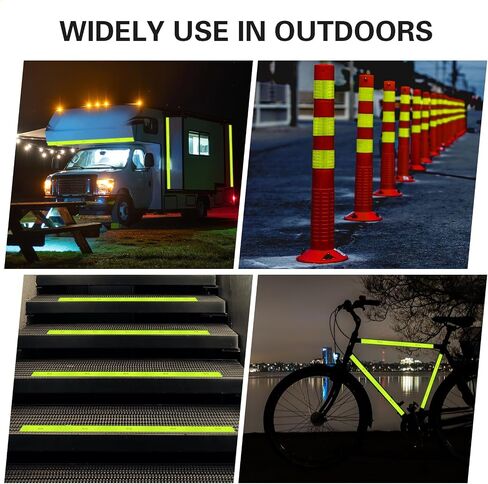 DOT-C2 Saftety Reflective Tape - Outdoor Safety Reflective Warning Tapes Green Safety Caution Reflector Conspuicy(1Roll* 2inx100ft, DOT-C2-GR) in Saudi Arabia
