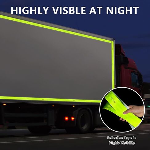 DOT-C2 Saftety Reflective Tape - Outdoor Safety Reflective Warning Tapes Green Safety Caution Reflector Conspuicy(1Roll* 2inx100ft, DOT-C2-GR) in Saudi Arabia