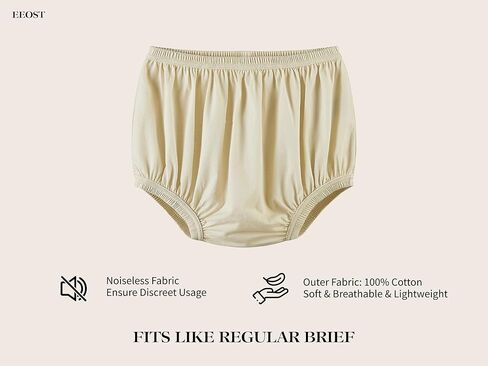 Adult Cloth Diaper Cover for Incontinence Silent Leak-Protection Underwear Plastic Pants Alternatives -Waterproof,Durable, Lightweight (Beige, 3XL) in Saudi Arabia