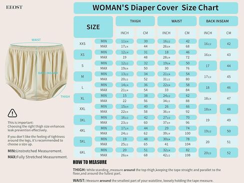 Adult Cloth Diaper Cover for Incontinence Silent Leak-Protection Underwear Plastic Pants Alternatives -Waterproof,Durable, Lightweight (Beige, 3XL) in Saudi Arabia