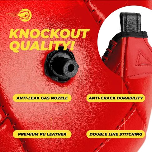 Boxing Speed Bag - PU Leather Speed Bags for Boxing - Pear Boxing Speedbags for Boxing - PU Leather Speedbag Boxing Set with Carry Bag - MMA Training Speedball Reflex Ball Boxing Equipment Speedpunch in Saudi Arabia