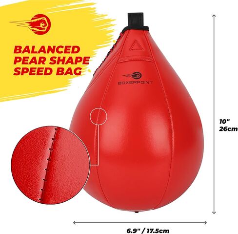 Boxing Speed Bag - PU Leather Speed Bags for Boxing - Pear Boxing Speedbags for Boxing - PU Leather Speedbag Boxing Set with Carry Bag - MMA Training Speedball Reflex Ball Boxing Equipment Speedpunch in Saudi Arabia