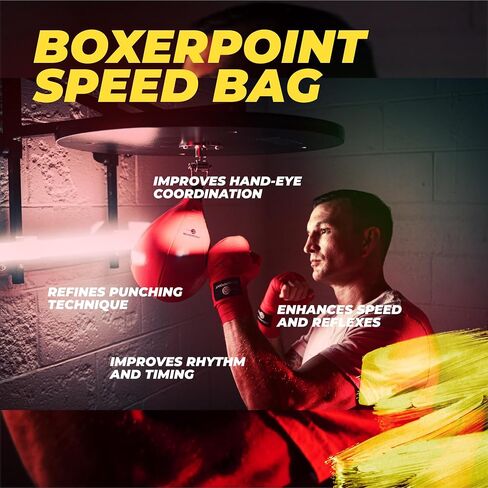Boxing Speed Bag - PU Leather Speed Bags for Boxing - Pear Boxing Speedbags for Boxing - PU Leather Speedbag Boxing Set with Carry Bag - MMA Training Speedball Reflex Ball Boxing Equipment Speedpunch in Saudi Arabia