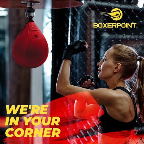 Boxing Speed Bag - PU Leather Speed Bags for Boxing - Pear Boxing Speedbags for Boxing - PU Leather Speedbag Boxing Set with Carry Bag - MMA Training Speedball Reflex Ball Boxing Equipment Speedpunch in Saudi Arabia