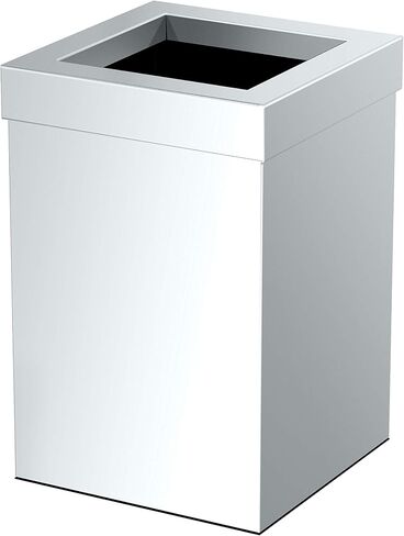 Gatco 1915, Modern Square Stainless Steel Waste Basket, Matte Black, 3.2 gallons , 11.88"H in Saudi Arabia