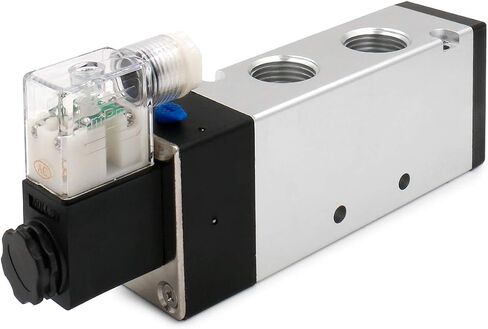Baomain 4V410-15 Pneumatic Solenoid Air Valve AC110V 5 Way 2 Position PT1/2" Internally Piloted Acting Type Single Electrical Control in Saudi Arabia