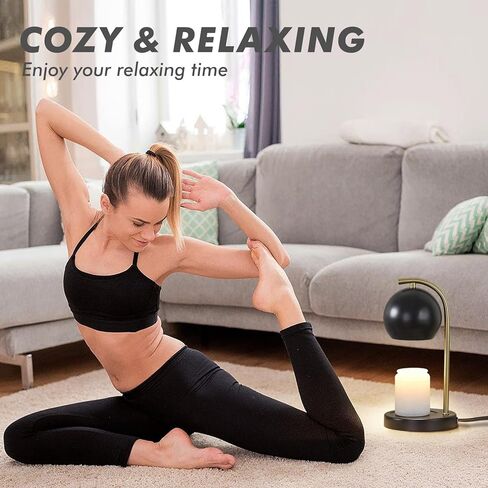 مصباح تدفئة الشموع الزجاجي، سخان شموع كهربائي مع مؤقت وشمع خافت يذوب أكثر دفئًا لبرطمانات الشموع، هدية مثالية، ديكور منزلي لغرفة النوم، سخان شموع معطرة بدون لهب مع مصباحين in Kuwait