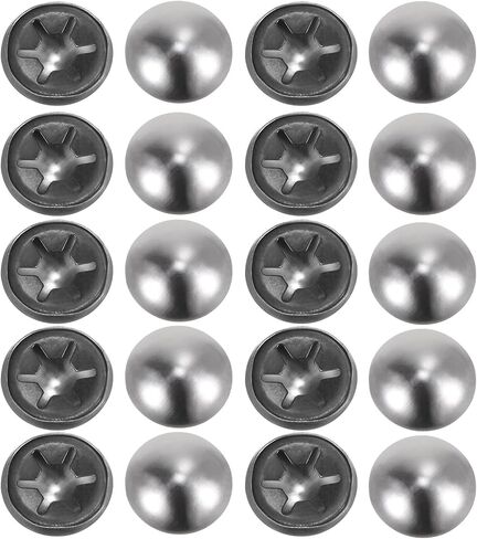 uxcell 40PCS 65Mn Steel Push on Push Nut Caps 0.24 Inch Axle Push Nut Fastener for Hand Trucks, Lawn Wagons, and Rolling Bins, M6 x 16mm in Saudi Arabia