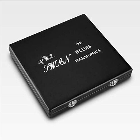 SWAN Harmonica Set 7 Keys A B C D E F G 10 Hole 20 Tones Harmonica Blues Mini Harmonica for Adult, Professional Player,Beginner,Students with Case Bag (Silver 7 key (A B C D E F G)) in Saudi Arabia