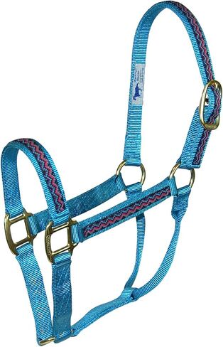 Hamilton 1 Nylon Quality Horse Halter, Average Size (800 to 1100 lbs), Lavender Weave Overlay in Saudi Arabia