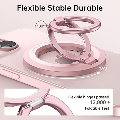 SYNCWIRE for MagSafe Ring Holder, Magnetic Phone Ring Stand Portable Cell Phone Grip Magnet Finger Ring Kickstand for MagSafe Compatible with iPhone 15/14/13/12, Samsung, Google Pixel in Kuwait