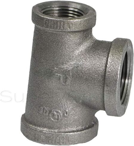 CNSU300I 1 "× 3/4" × 1 بوصة تي شيرت أسود قابل للطرق مع تركيب ملولب للإناث in Saudi Arabia