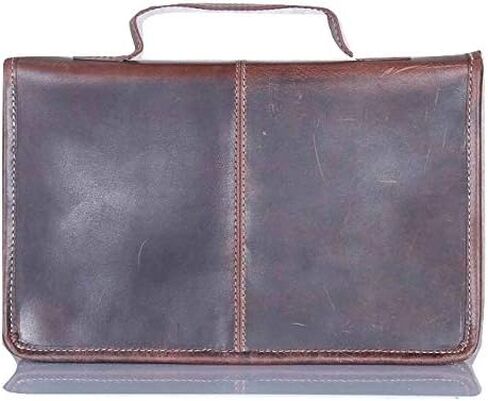 Leather Bible Cover Book Cover Planner Cover with Handle and Back Pocket (Large) in Saudi Arabia