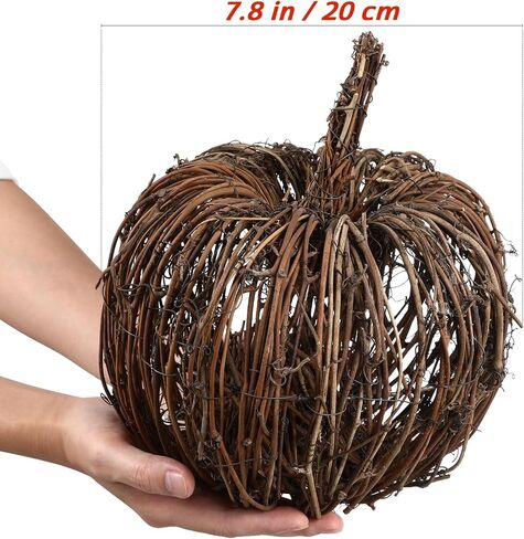 Homoyoyo Pumpkin Decor 1pc Halloween Decoration Fall Pumpkin Decorations Desktop Decor Mini Pumpkin 15cm Pumpkin Decoration Rattan Office Desk Decor Party Layout Decor Dried Wire Outdoor in Saudi Arabia
