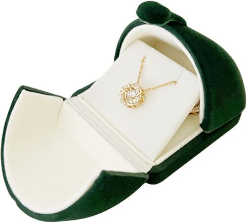 Classic Premium Green Velvet Jewelry Case Premium Grade Material Storage Packaging (Earring Necklace Gift Box) in Saudi Arabia