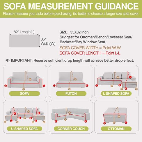 ALIECOM Couch Cover Blanket Sofa Covers Washable Chenille Rectangular Ottoman Cover Slipcover with Tassel Boho Loveseat Couch Cushion Covers Seat Covers Pet Dog Furniture Protector (Grey, 35x59 Inch) in Kuwait