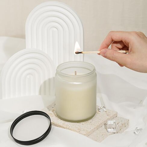 Amber Patchouli Scented Candles, Long Lasting Burn Candles for Home Scented, Soy Wax Stress Relief Jar Candles, 7 oz in Saudi Arabia