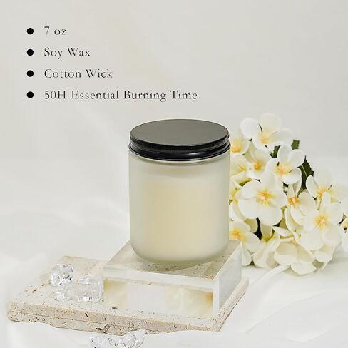 Amber Patchouli Scented Candles, Long Lasting Burn Candles for Home Scented, Soy Wax Stress Relief Jar Candles, 7 oz in Saudi Arabia