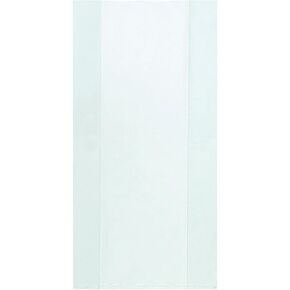 Partners Brand PPB1535 Gusseted Poly Bags, 2 mil, 4" x 2" x 12", Clear (Pack of 1000)