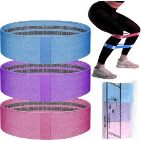 Fabric Resistance Bands for Working Out - Exercise Workout Bands for Women and Men, Resistance Bands for Legs and Butt, 3 Levels Exercise Band for Workout, Strength Training, Yoga, Pilates