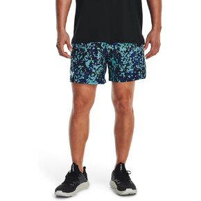 UNDER ARMOUR Men's UA Vanish Woven 6"" Printed Shorts, Small, Blue Mirage / White