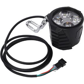 10 Inch Electric Scooter Front Light Universal 2 in 1 Bike Front Light LED Horn Headlight for Night Riding ABS Material for Cycling Accessories