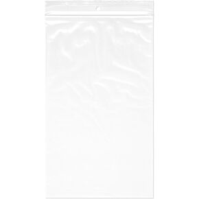 Plymor 6" x 10" (Pack of 100), 2 Mil with Hang-Hole Zipper Reclosable Plastic Bags